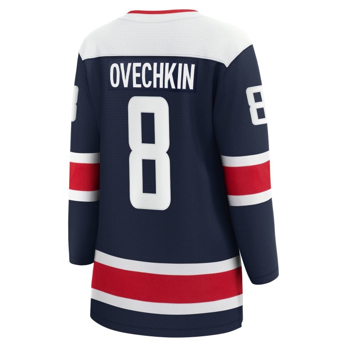 Alexander Ovechkin Alternate #8 Navy Women's Hockey Jersey