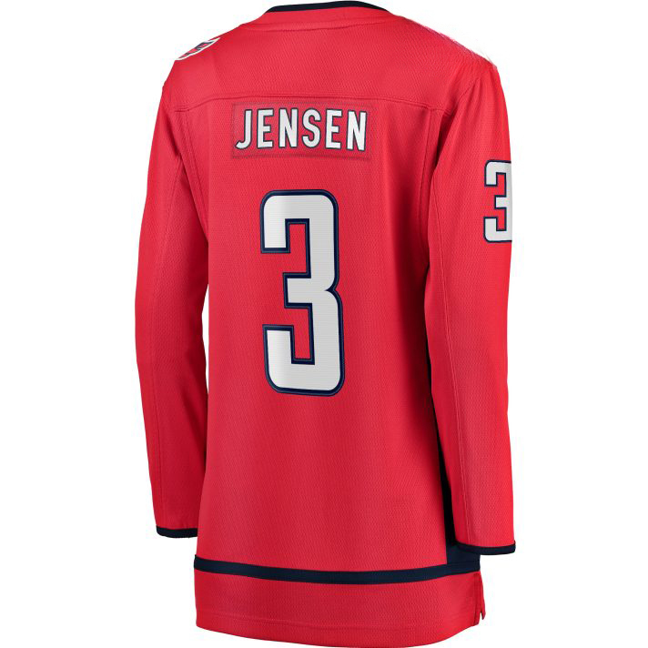 Nick Jensen Home #3 Red Women's Hockey Jersey