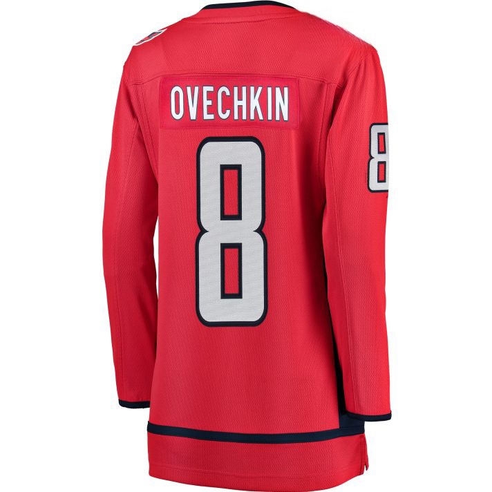 Alexander Ovechkin Home #8 Red Women's Hockey Jersey