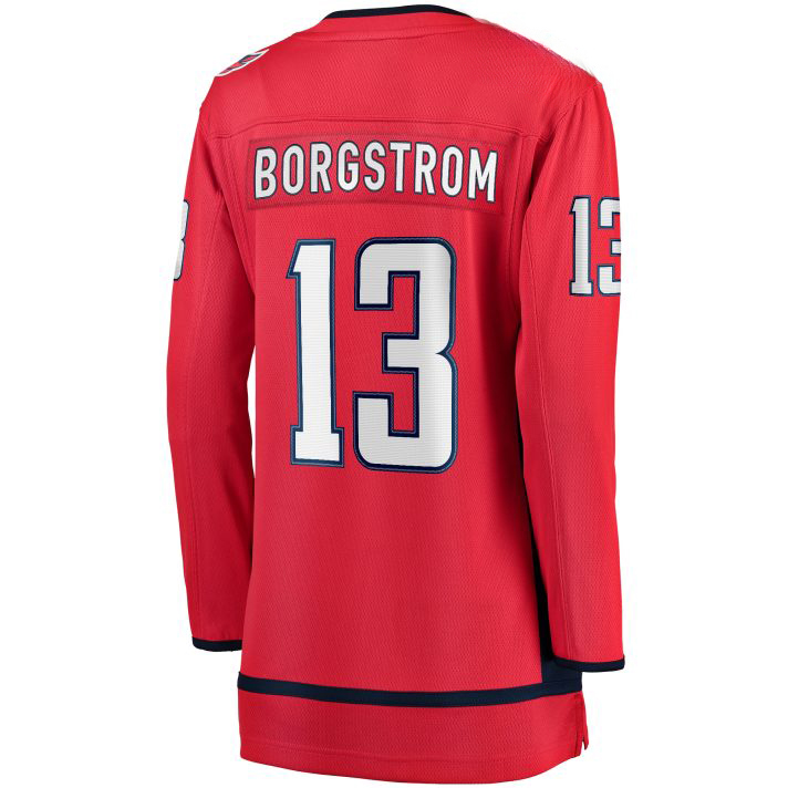 Henrik Borgstrom Home #13 Red Women's Hockey Jersey