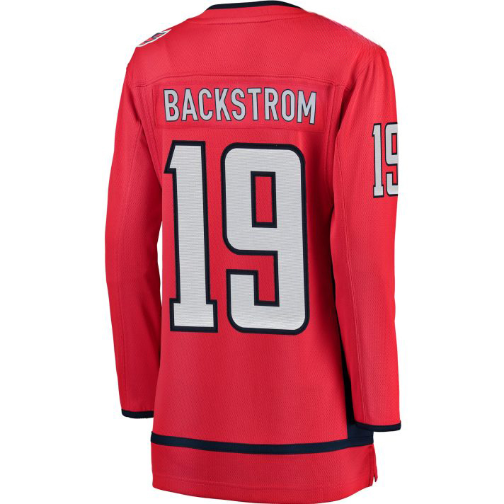 Nicklas Backstrom Home #19 Red Women's Hockey Jersey