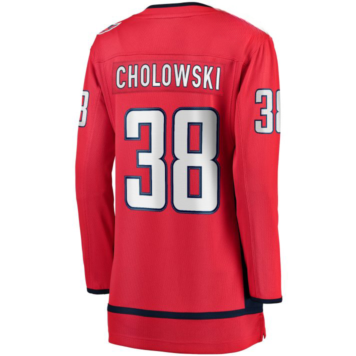 Dennis Cholowski Home #38 Red Women's Hockey Jersey