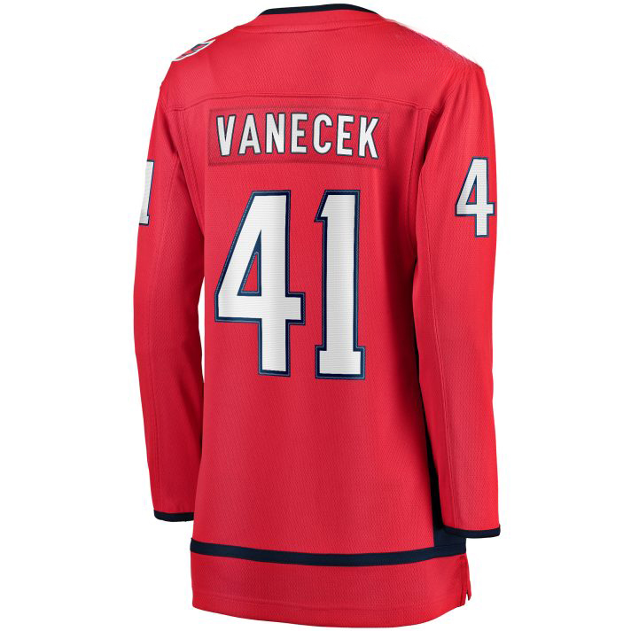 Vitek Vanecek Home #41 Red Women's Hockey Jersey