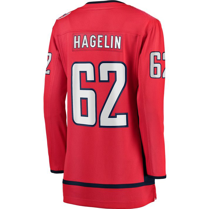 Carl Hagelin Home #62 Red Women's Hockey Jersey