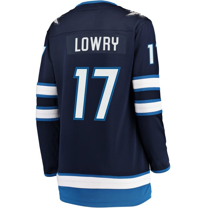 Adam Lowry Home #17 Blue Women's Hockey Jersey