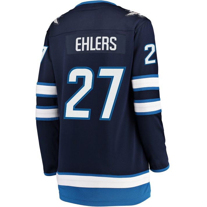 Nikolaj Ehlers Home #27 Blue Women's Hockey Jersey